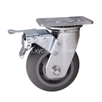 5 inch nặng tpr phanh caster